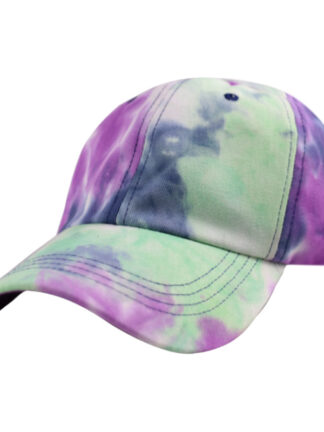 Купить European and American Ins New Colorful Tie-Dyed Baseball Cap Female Travel Sun-Proof Sun Hat Trendy Street Couple Peaked Cap Male No. 1