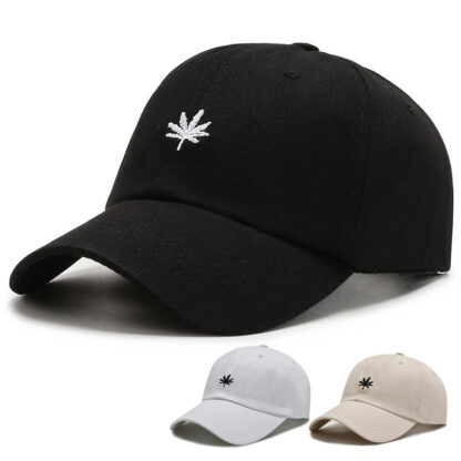 Купить Maple Leaf Hat Womens Soft Top Fashion Brand Spring and Autumn Sun-Proof Outdoor Peaked Cap Mens Korean-Style Casual Baseball