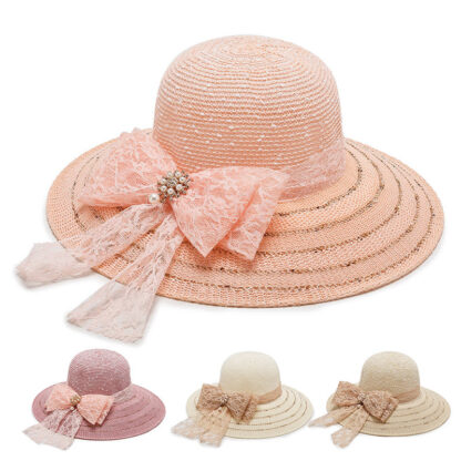 Купить Hats & Caps Straw Hat 2021 Seaside Beach Womens Summer Graceful and Fashionable Protection Sun Factory Wholesale