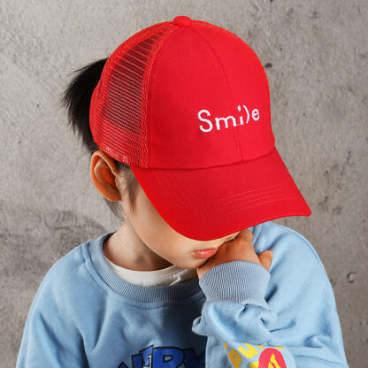 Купить Hats Cap MeshTide Childrens Parent-Child Letters Male Baby Girl Protection Sun Breathable Student Baseball No. 5