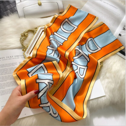 Купить Scarves Silk Scarf Womens Double-Sided Long Suit Versatile Decorative Hair Tie Belt Ribbon in Stock Wholesale No. 5