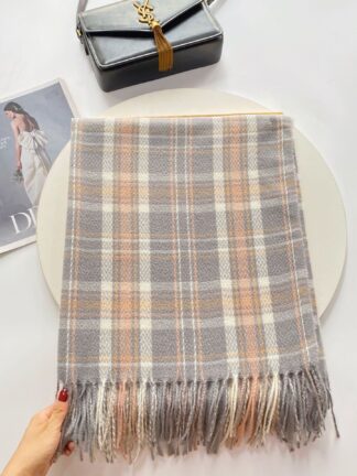 Купить Autumn and Winter New Cashmere-like Plaid Scarf Female Babag Classic Warm Shawl Student All-Match Wholesale No. 6