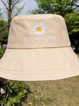Купить Hats & Caps Korean Style Reversible Daisy Childrens Japanese Outdoor Sun Summer Fresh Bucket