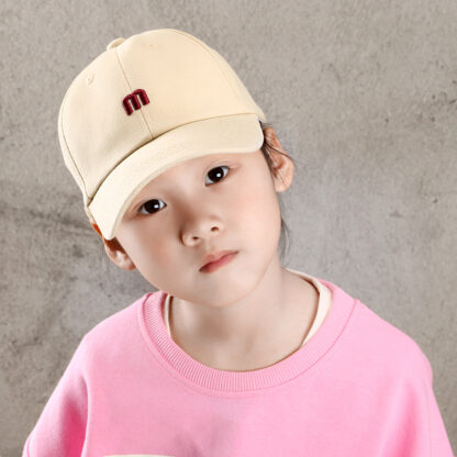 Купить Hat Korean Style Parent-Child Simple M Letter Embroidered Baseball Cap Spring Summer Sun-Proof and Breathable Mens Womens Fashion Ba