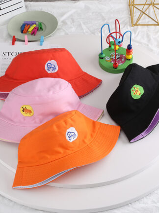 Купить Hats & Caps Childrens Korean Style Animal Embroidery Parent-Child Bucket Outdoor Leisure Sports Sun Protection for Men Women Hat