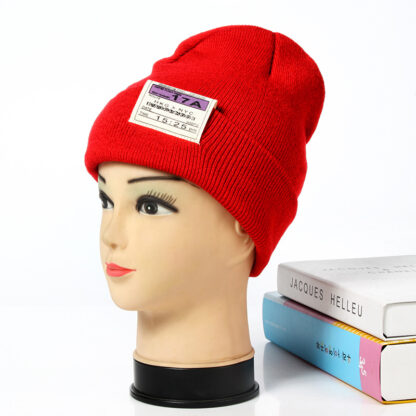 Купить Autumn Knitted Hat Womens Fashionable Outdoor Cold-Proof Woolen Mens and Hiphop Sleeve Cap Confinement