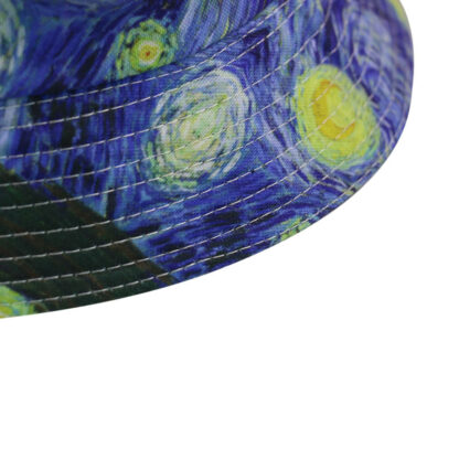 Купить New Ins Internet Celebrity Trendy Match Van Gogh The Starry Night Oil Painting Reversible Bucket Hat Outdoor Connector Sun Hat Wholesale No.