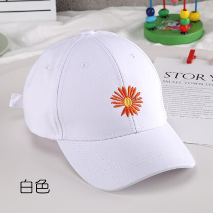 Купить Children Hat Spring Summer Japanese Little Daisy Parent-Child Peaked Cap Korean Style Protection Sun Shade Men Women B