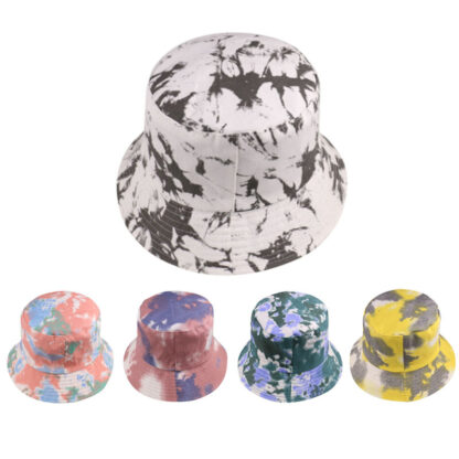 Купить Hats & Caps European and American Style Colorful Gradient Tie-Dye Double-Sided Fisherman Hat Korean Ins Leisure Basin Mens Womens Hip Hop