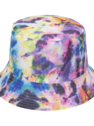 Купить European and American New 3D Printing Bucket Hat Tie-Dyed Reversible Bucket Hat Mens and Womens Summer Outdoor Sun Protection Sun Hat No. 1