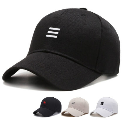 Купить Hat Female Korean Style Embroidered Fashion Brand Net Red Three Horizontal Bar Baseball Cap Spring and Summer Sun-Proof Outdoor Casual Peake