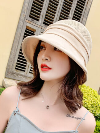 Купить 2021 New Small Brim Sun Hat Lightweight Breathable Fashion Summer Sun-Proof Bucket Wholesale