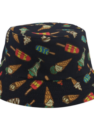 Купить Hats & Caps Ice Cream Pattern Printing t All-Match Chi Fresh Popsicle Bucket Hat Travel Sun No. 1