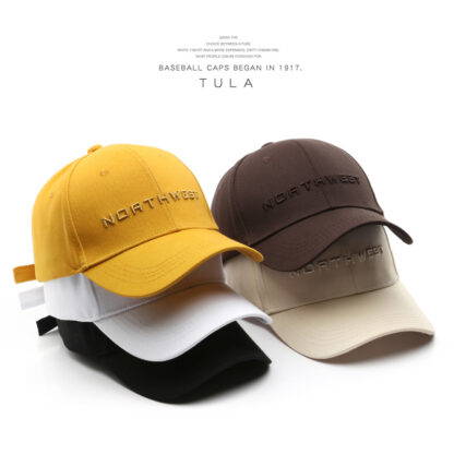 Купить Hat Female Spring and Autumn Personality Letters Embroidered Peaked Cap Outdoor Sports Travel Male Sun Protection Sunshade Couple