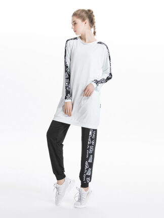 Купить Arab Muslim Hoodies Women Tops and Pant 2 Piece Suits 2021 Spring Jogging Sports Trasuit Sets Sweatshirt Suit with Poet