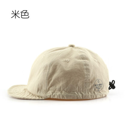 Купить Hat Female Spring and Summer Short Brim Solid Color Light Board Soft Top Embroidery round Baseball Cap Outdoor Male Sun Protection Sun-Poof