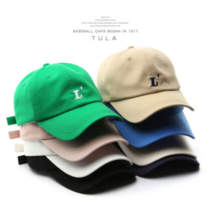 Купить Hat Female Spring and Summer Personality L Letter Embroidery Baseball Cap Outdoor Sports MenProtection Sun Hat Peaked