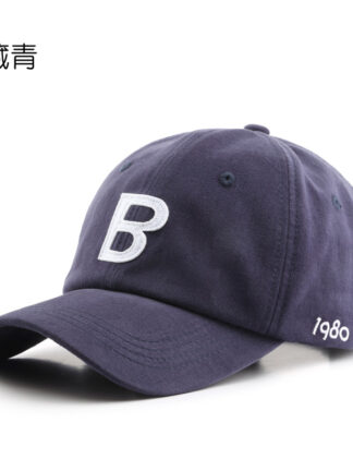 Купить Japanese-Style Retro Letter B Embroidered Peaked Cap Outdoor Sports Female Sun Protection Sun Hat Matching Baseball Cap
