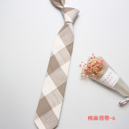 Купить Trendy Plaid Small Flower Uniform Mens and Womens Tie Factory in Stock Wholesale School Uniform Business Attire Tie
