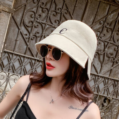 Купить 20 New Style Fisherman Hat Womens Autumn and Winter Embroidery Letters Japanese Style Artistic Cute Student Travel Sunshade Wide Brim Fresh