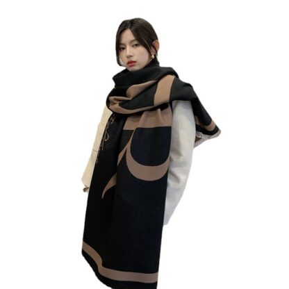 Купить Autumn and Winter New Artificial Cashmere Scarf Womens Thickened Brushed Shawl 320G Cashmere Scarf Versatile Student Scarf