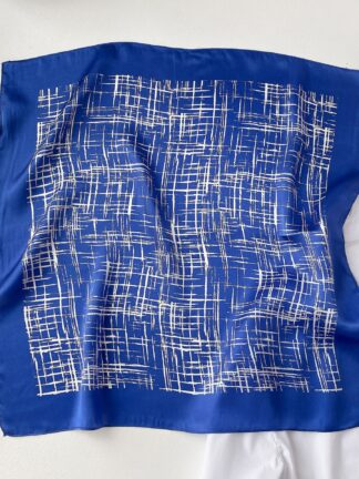 Купить New Silk Scarf Small Square Towel Womens Mulberry Silk Grid Line Young Small Silk Scarf Simple and Comfortable Hair Band Scarf No. 5