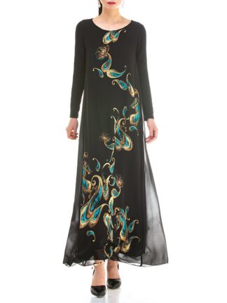 Купить Ramadan Turkey India Muslim Women Dress Model Chiffon Abaya Duabi Arabic Vestidos Moroccon Kaftan Islamic Clothing Jilbab Gown