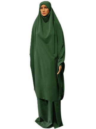 Купить Muslim prayer garment Hijab Abaya 2 pieces Dress Islamic Jilbab Modest Burqas Khimar Arab Women Robe Full Cover Maxi Kaftan