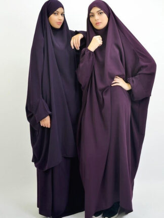 Купить One Piece Prayer Dress Outfit Islam Muslim Women Prayer Abaya Jilbab Hijab Dress with Attached Scarf Islamic Clothes Jubah Niqab