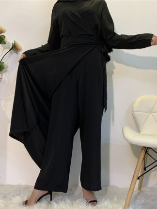 Купить New Spring Robe Satin Abaya Dubai Muslim Jumpsuit Dress Turkey Islam Clothing African Dresses Women Musulman De Mode Ropa Mujer