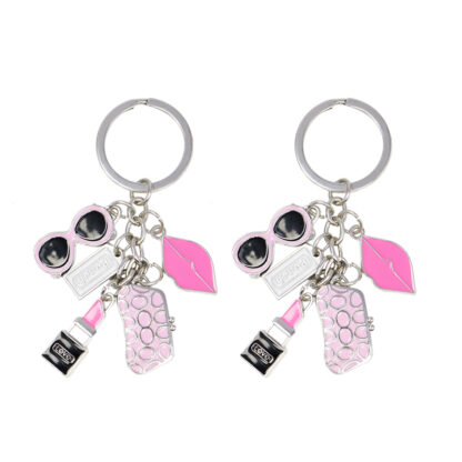 Купить Fashion exquisite keychain glasses wallet lipstick lips accessories ladies women bags key chain pendants creative small gifts