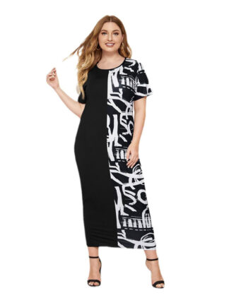 Купить New Spring Summer Women Dress Muslim Abaya Moroccan Kaftan Print Musulman Vestidos Maxi Robe Turkey Dubai Abayas Plus Size 2021