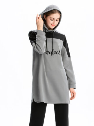 Купить Arab Muslim Hoodies Women Pullovers Top 2021 Spring Jogging Sports Trasuit Hooded Long Sleeve Letter Sweatshirt Sportswear