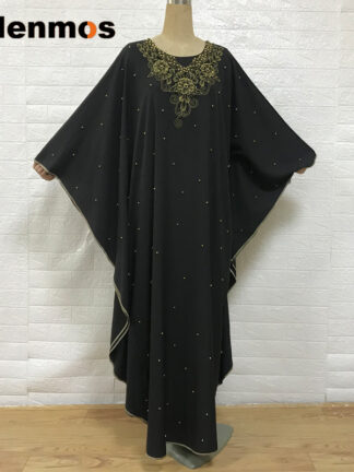 Купить Kalenmos Eid Muslim Abaya Dresses Moroccan Kaftan Women Ramadan Islamic Clothing Dubai Prayer Garment Bead Caftan Long Robe Arab