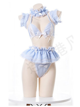 Купить Womens Sexy ingerie Set oita Cute Maid Uniform Kawaii Anime Bikini Set Peated ace Underwear Cospay Costumes Anime Cothes s