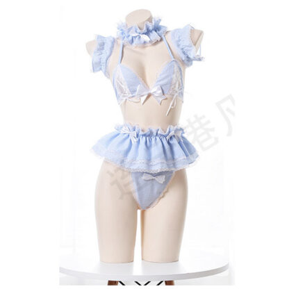 Купить Womens Sexy ingerie Set oita Cute Maid Uniform Kawaii Anime Bikini Set Peated ace Underwear Cospay Costumes Anime Cothes s