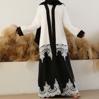 Купить Eid White Arabic Abaya Muslim Dress Plus Size Turkey Kimono Cardigan Hijab Islam Clothing Abayas for Women Caftan Dubai Kaftan