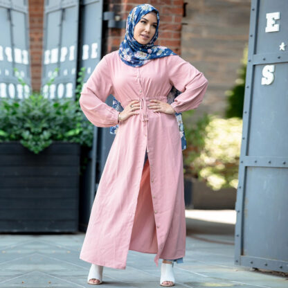 Купить Islamic Clothes Eid Turkey Muslim Dress Women Kaftan Jubah Long Robe Abaya Lace-up Hijab Vestidos Mujer Duabi Arabic Mulsuman