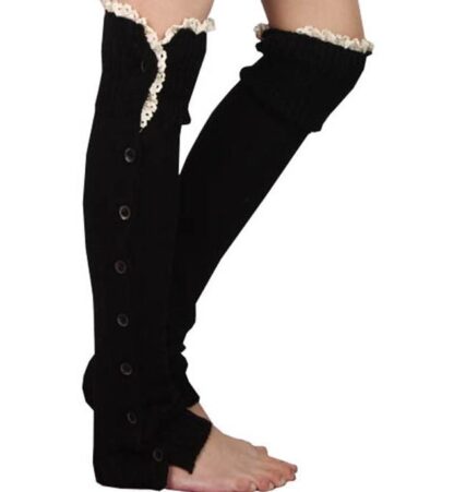 Купить Lace button down Leg Warmers Ballet Dance Warm up knitted booty Gaiters Boot Cuffs Stocking Socks Boot Covers Leggings Tight #3653