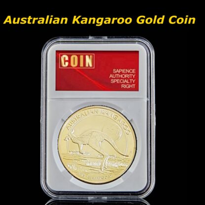 Купить 5pcs Gold Plated Australian Kangaroo Elizabeth II Queen Australia Souvenirs Coin Collectible Coins With Pccb Box