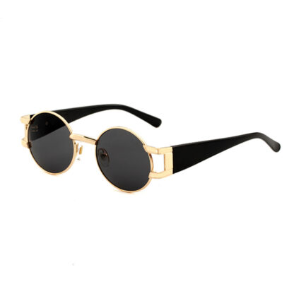 Купить Man Woman Sunglasses Designer Men Women Sunglasses Brand Round Ornamental Goggle Glasses Polarized Fashion Driving Adumbral Sun-glasses Black Gold Color