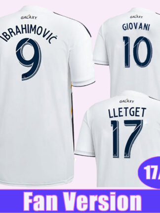 Купить 17 18 LA Galaxy Galaxy IBRAHIMOVIC Soccer Jersey GIOVANI ALESSANDRINI Home White Football Shirts LETGET Jerseys Men Uniform