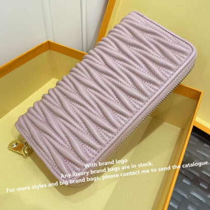 Купить Senior designer high quality fashion zipper coin purse ladies purse leather business card holder multifunctional clutch card bag