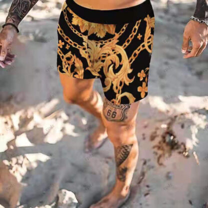 Купить men shorts outfits for summer casual cargo athletic short inseam gym Hawaii printing loose youth quick dry beach trousers printed plus size shorts elastic waist