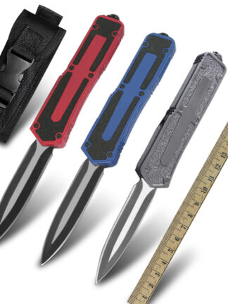 Купить Double Action Automatic Knife Military Tactical Self Defense Knife Pocket Folding Blade EDC Tools Camping Survival Hunting Knives MT BM 3300 3310BK D/E T/E