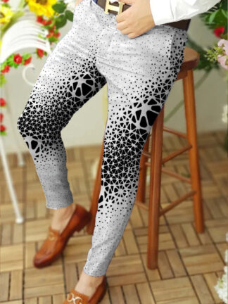 Купить summer hip hop print geometric pants high fashion mens plus size printing long casual man patterned 3XL trousers