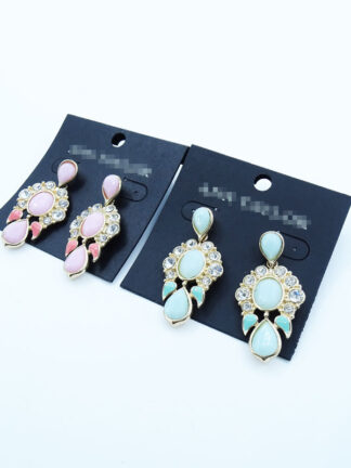 Купить Pink green earrings Stud Small jewelry wholesale
