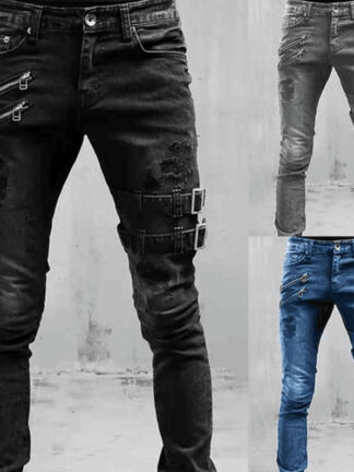 Купить High Waisted Denim Jeans Pants Rave wear Streetwear Hip Hop Casual Jean Plus Size 3xl Trousers Belt Jean