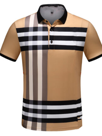 Купить Mens designer polo T shirt Polos spring summer Tactical Golf grid lapel Poloshirt Male mix color short sleeve tops solid Plaid printing plus size#M-3XL24