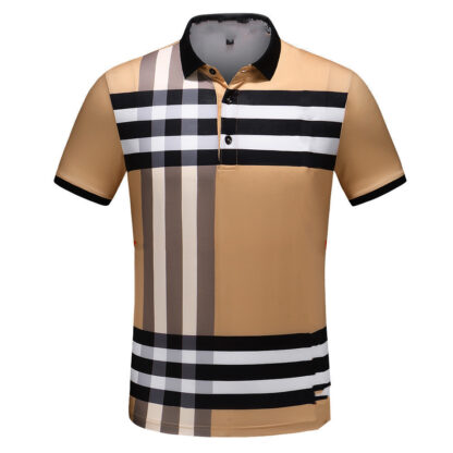 Купить Mens designer polo T shirt Polos spring summer Tactical Golf grid lapel Poloshirt Male mix color short sleeve tops solid Plaid printing plus size#M-3XL24